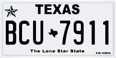 TX license plate BCU7911