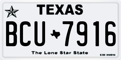 TX license plate BCU7916