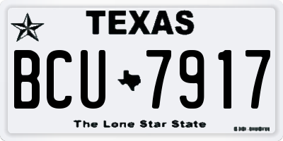 TX license plate BCU7917