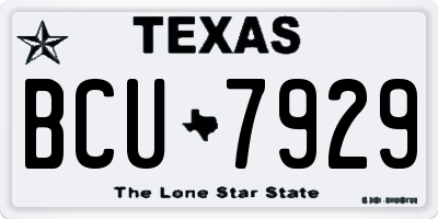 TX license plate BCU7929