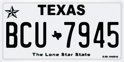 TX license plate BCU7945