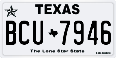 TX license plate BCU7946