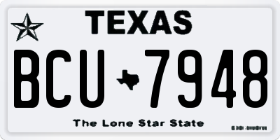 TX license plate BCU7948