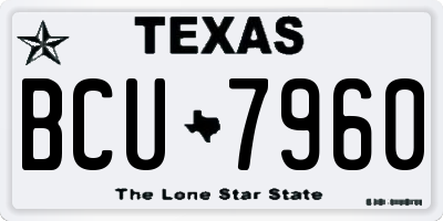 TX license plate BCU7960