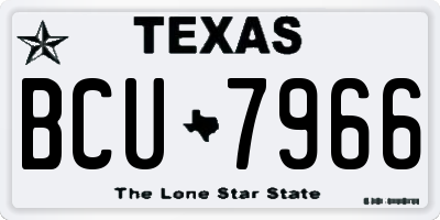 TX license plate BCU7966