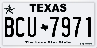 TX license plate BCU7971