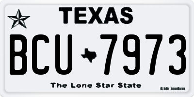 TX license plate BCU7973