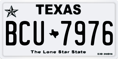 TX license plate BCU7976