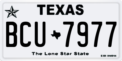 TX license plate BCU7977