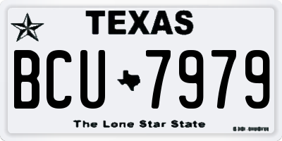 TX license plate BCU7979