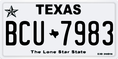 TX license plate BCU7983