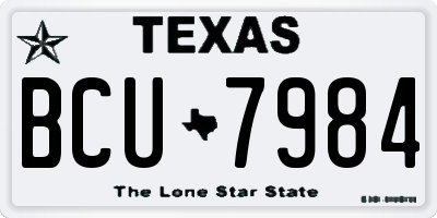 TX license plate BCU7984