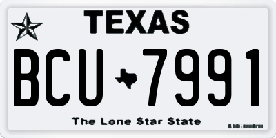 TX license plate BCU7991
