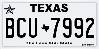 TX license plate BCU7992