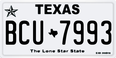 TX license plate BCU7993