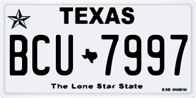 TX license plate BCU7997