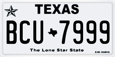 TX license plate BCU7999