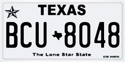 TX license plate BCU8048