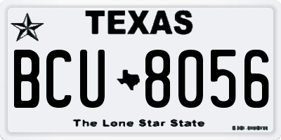 TX license plate BCU8056