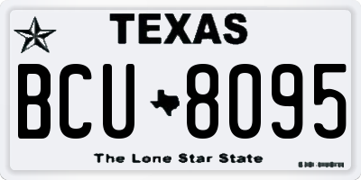 TX license plate BCU8095