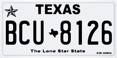 TX license plate BCU8126