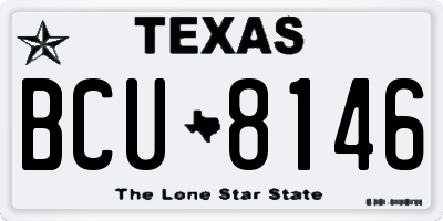 TX license plate BCU8146