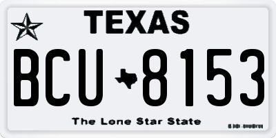 TX license plate BCU8153
