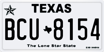 TX license plate BCU8154