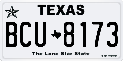 TX license plate BCU8173