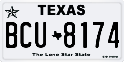 TX license plate BCU8174
