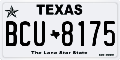 TX license plate BCU8175