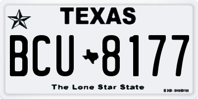 TX license plate BCU8177