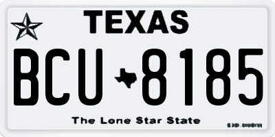 TX license plate BCU8185