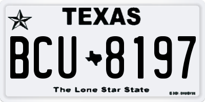TX license plate BCU8197