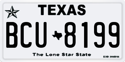 TX license plate BCU8199