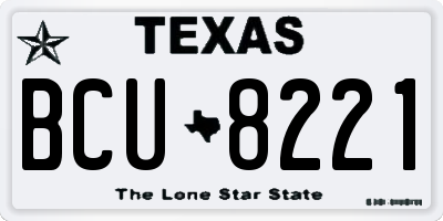 TX license plate BCU8221