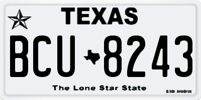TX license plate BCU8243
