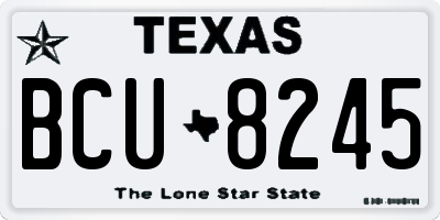 TX license plate BCU8245