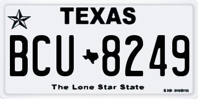 TX license plate BCU8249