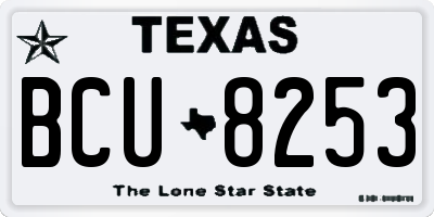TX license plate BCU8253