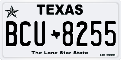 TX license plate BCU8255