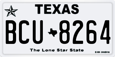 TX license plate BCU8264