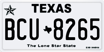 TX license plate BCU8265