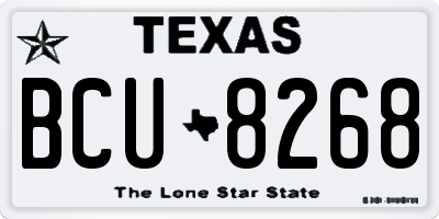 TX license plate BCU8268