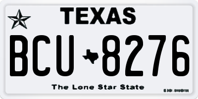 TX license plate BCU8276