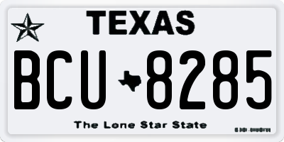 TX license plate BCU8285