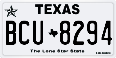 TX license plate BCU8294