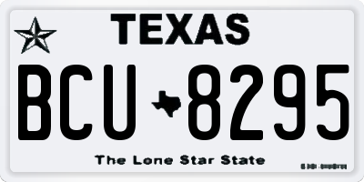 TX license plate BCU8295