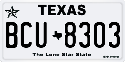 TX license plate BCU8303