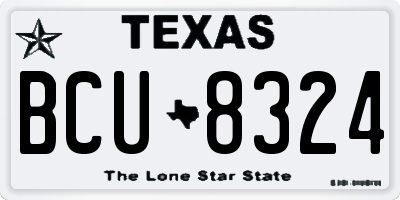 TX license plate BCU8324